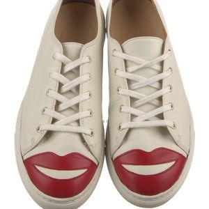 Charlotte Olympia kiss leather sneakers